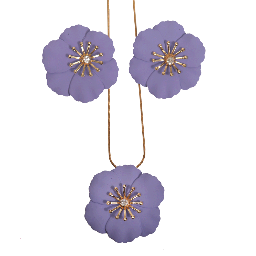 Purple-Flower-1a نیمست زنانه طرح گل سهبعدی یاسی کد SH-NS-PRPL-203 - تصویر 1