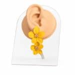 گوشواره خمیری گل زرد زنانه کد ER-CF-004 - تصویر 3