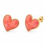 گوشواره آبرنگی قلب استیل کد GAB-002 - تصویر 2