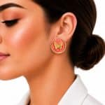 گوشواره آبرنگی پروانه استیل کد GAB-004
