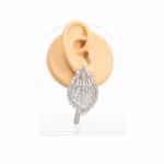 گوشواره مجلسی استیل فول نگین زنانه کد GMJ-001 - تصویر 2