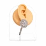 گوشواره مجلسی استیل فول نگین طرح گل کد GMJ-005 - تصویر 3