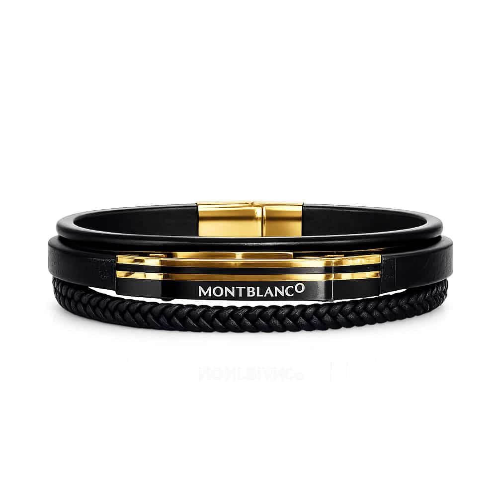 MobtBlanck دستبند چرم مردانه مونت بلانک LB-1016 - تصویر 1