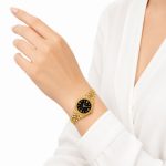 ساعت زنانه طلایی SOUSOU صفحه مشکی کد WT-STL-301 - تصویر 2