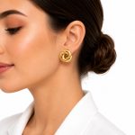 گوشواره زارا طلایی مدل گره ZG-104