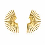 گوشواره زارا طلایی مدل سان‌لایت ZG-107 - تصویر 2