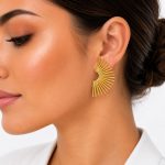 گوشواره زارا طلایی مدل سان‌لایت ZG-107