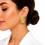 گوشواره زارا طلایی مدل اشک سلطنتی ZG-113