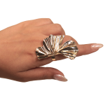 انگشتر زنانه زارا مدل برگ طلایی کد ZR-RG-206 - تصویر 3