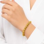 بنگل بازشو طرح طلا مدل گوی تراش کد BGG-009 - تصویر 2