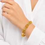 بنگل بازشو طرح طلا مدل گوی توخالی کد BGG-010 - تصویر 2