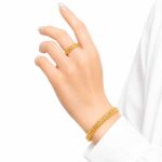 بنگل و انگشتر بازشو طرح طلا مدل گندمی کد BGR-001 - تصویر 2