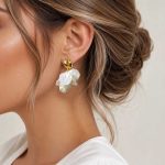 گوشواره صدفی زنانه استیل کد ER-SDF-002