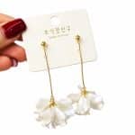 گوشواره صدفی آویز بلند زنانه کد ER-SDF-006 - تصویر 3
