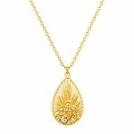 گردنبند طرح طلا مدل اشک کد GTN-002