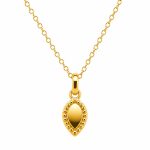 گردنبند طرح طلا مدل اشک مینیمال کد GTN-003