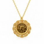 گردنبند طرح سکه پهلوی طرح طلا کد GTN-005