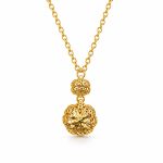 گردنبند طرح طلا مدل گوی آویز کد GTN-016