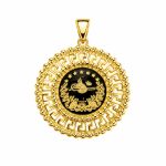 پلاک زنانه طرح سکه عثمانی استیل رنگ ثابت کد PL-TG-002