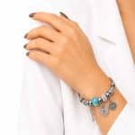 دستبند پاندورا سواروفسکی زنانه استیل کد PND-BR-001 - تصویر 2
