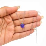 گردنبند سواروفسکی اصل مدل قلب آبی کد SWN-101 - تصویر 3