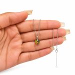 گردنبند سواروفسکی اصل مدل قلب هفت‌رنگ سبز کد SWN-105 - تصویر 3