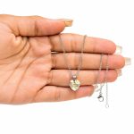 گردنبند سواروفسکی اصل مدل قلب زرد هفت‌رنگ کوچک کد SWN-107 - تصویر 3