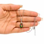 گردنبند سواروفسکی اصل مدل اشک هفت‌رنگ کد SWN-109 - تصویر 3