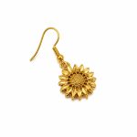 گوشواره آویز طرح طلا مدل آفتابگردان کد TP-ER-010 - تصویر 4
