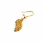 گوشواره آویز طرح طلا مدل برگ پر کد TP-ER-014 - تصویر 4