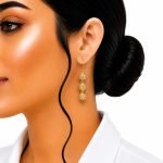 گوشواره آویز طرح طلا مدل سه دایره کد TP-ER-018 - تصویر 2
