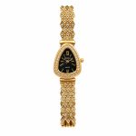ساعت زنانه طلایی نگین دار SOUSOU صفحه مشکی کد WT-STL-323