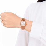 ساعت زنانه رزگلد نگین دار SOUSOU صفحه سفید کد WT-STL-326 - تصویر 2