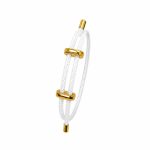 دستبند بافت استیل اسپرت فری سایز سفید کد DS-WR-002