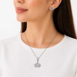 نیم ست استیل زنانه طرح تاج نقره‌ای کد NS-ST-035 - تصویر 2