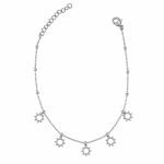 پابند زنانه استیل نقره‌ای طرح خورشید کد PA-ST-SL002 - تصویر 2
