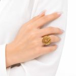 انگشتر طرح طلا زنانه مدل اشک ورساچه کد RG-006 - تصویر 2