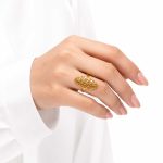 انگشتر طرح طلا زنانه مدل اشک دوریکا کد RG-014 - تصویر 2