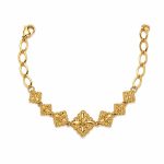 دستبند زنانه استیل طرح طلا مدل لوزی کد SH-BRTG-001