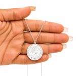 گردنبند استیل زنانه مدل سکه ملکه الیزابت کد ST-NK-0013 - تصویر 3