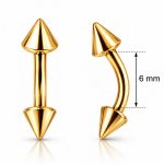 پیرسینگ ابرو بیسیک اسپایک فول استیل کد EBR001