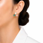 گوشواره زنانه میخی طرح سه پر رنگی کد GAB-048 - تصویر 2