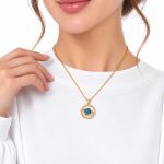گردنبند زنانه نگین‌دار مدل سیاره و ماه کد NK-ZR-226 - تصویر 2
