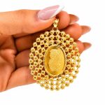 پلاک طرح طلا مدل سکه هخامنشی کد PL-TG-016 - تصویر 3