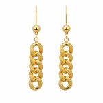 گوشواره آویز زنانه طرح طلا مدل کارتیر کد TP-ER-024