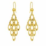 گوشواره آویز زنانه طرح طلا مدل آبشاری کد TP-ER-029