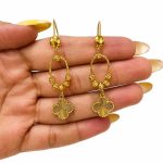 گوشواره آویز زنانه طرح طلا مدل ونکلیف و دوریکا کد TP-ER-031 - تصویر 3