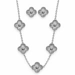 نیم ست پنج پلاک ونکلیف نقره‌ای ساده کد VANC-SET-16