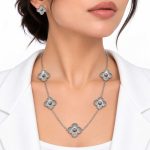 نیم ست پنج پلاک ونکلیف نقره‌ای ساده کد VANC-SET-16 - تصویر 2