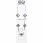 نیم ست پنج پلاک ونکلیف نقره‌ای ساده کد VANC-SET-16 - تصویر 3